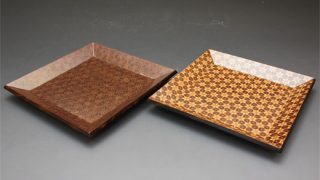 箱根寄木細工 干菓子盆（昇花）
